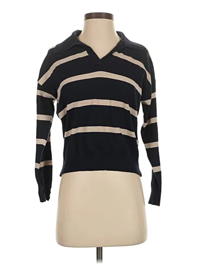 Pre-owned Truth By Republic Long Sleeve Top Black Turtleneck Tops