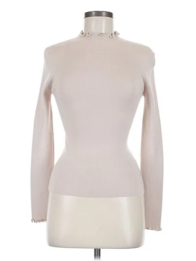 Pre-owned Truth By Republic Long Sleeve Turtleneck In Ivory