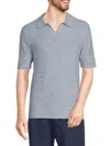 Truth By Republic Men's Johnny Collar Polo In Blue
