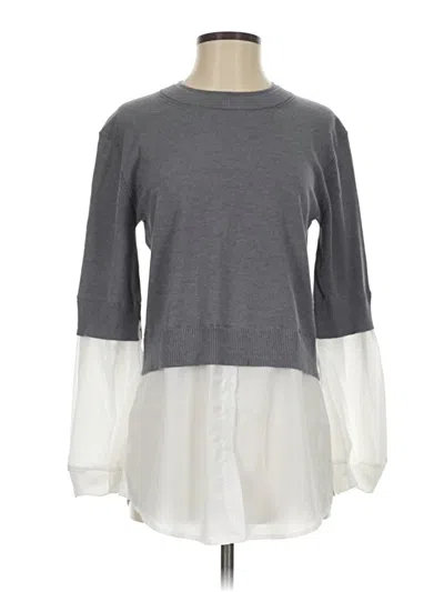 Pre-owned Truth By Republic Pullover Sweater In Gray