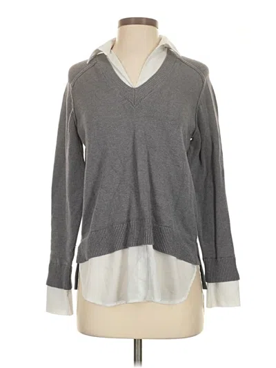 Pre-owned Truth By Republic Pullover Sweater In Gray
