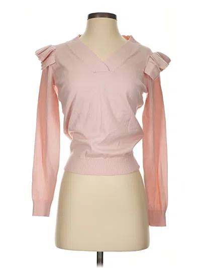 Pre-owned Truth By Republic Pullover Sweater In Pink