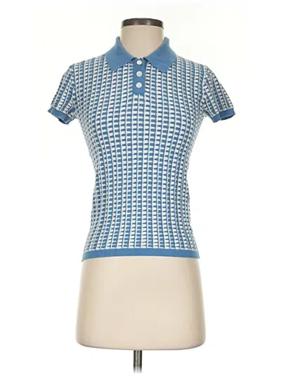Pre-owned Truth By Republic Short Sleeve Polo Shirt In Blue