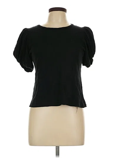 Pre-owned Truth By Republic Short Sleeve Top Black Sweetheart Neckline Tops