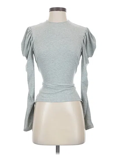 Pre-owned Truth By Republic Short Sleeve Top Gray Turtleneck Tops
