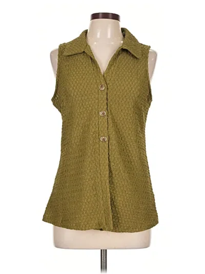 Pre-owned Truth By Republic Sleeveless Blouse In Green