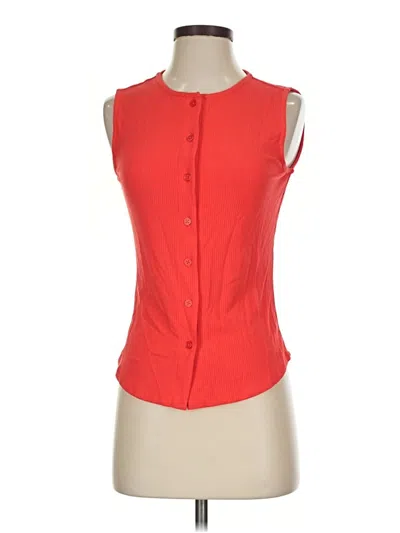 Pre-owned Truth By Republic Sleeveless Blouse In Red
