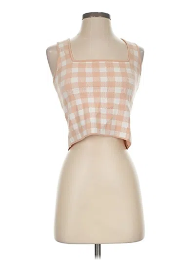Pre-owned Truth By Republic Sleeveless Top Orange Square Neckline Tops