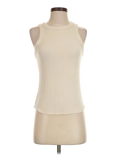 Pre-owned Truth By Republic Sleeveless T-shirt In Ivory