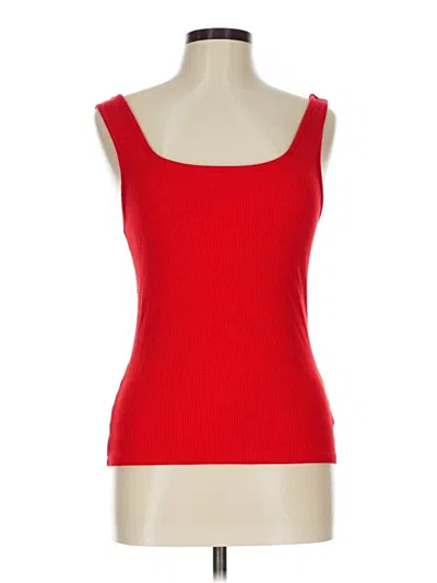Pre-owned Truth By Republic Tank Top Red Strapless Neckline Tops
