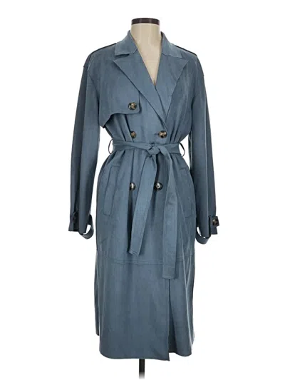 Pre-owned Truth By Republic Trenchcoat In Blue