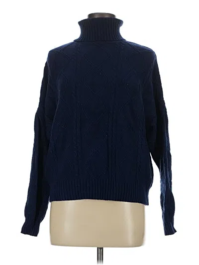 Pre-owned Truth By Republic Turtleneck Sweater In Blue