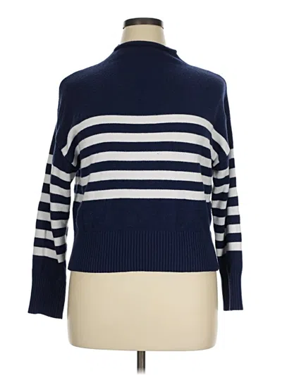 Pre-owned Truth By Republic Turtleneck Sweater In Blue