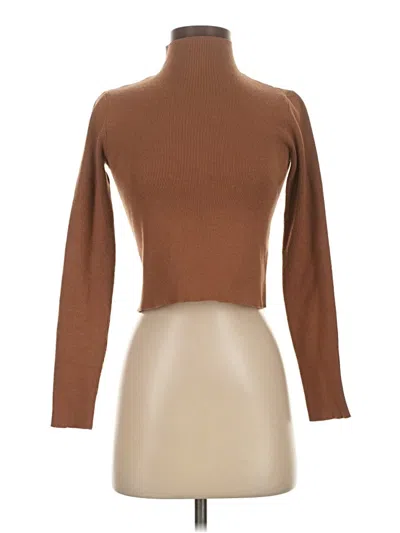Pre-owned Truth By Republic Turtleneck Sweater In Brown