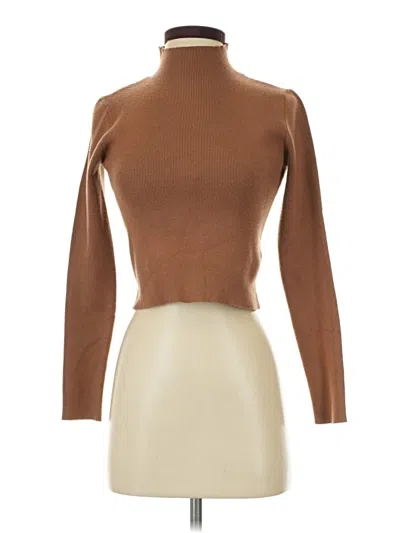 Pre-owned Truth By Republic Turtleneck Sweater In Brown