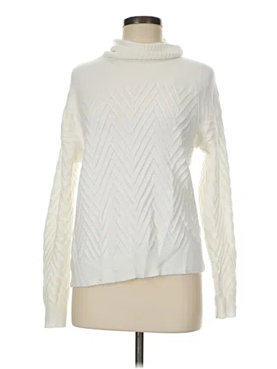Pre-owned Truth By Republic Turtleneck Sweater In Ivory