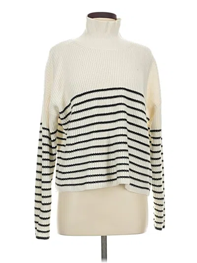 Pre-owned Truth By Republic Turtleneck Sweater In Ivory
