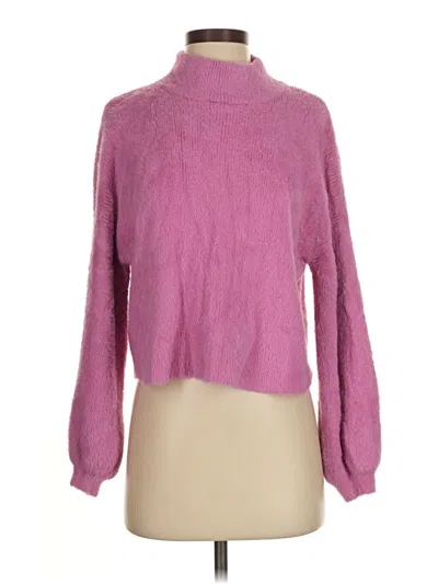 Pre-owned Truth By Republic Turtleneck Sweater In Pink