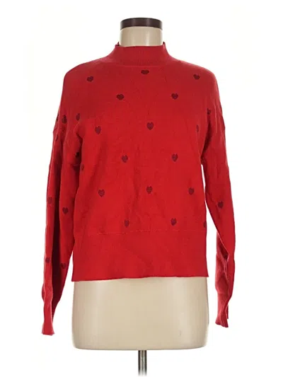 Pre-owned Truth By Republic Turtleneck Sweater In Red