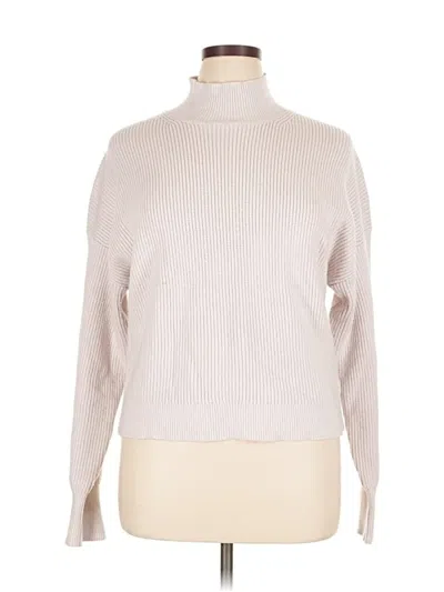 Pre-owned Truth By Republic Turtleneck Sweater In White
