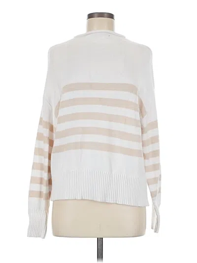 Pre-owned Truth By Republic Turtleneck Sweater In White