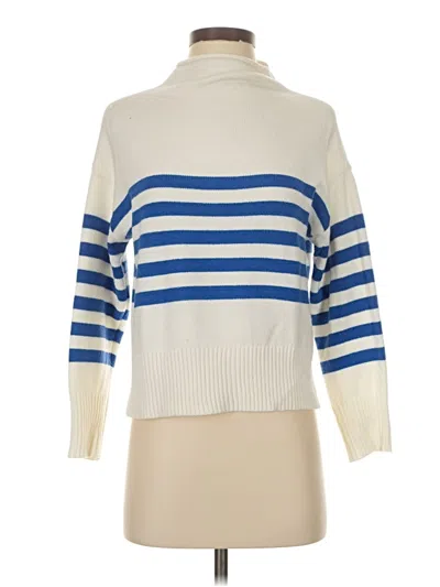 Pre-owned Truth By Republic Turtleneck Sweater In White