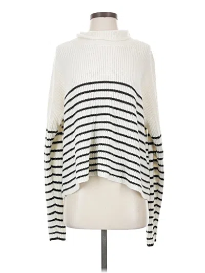Pre-owned Truth By Republic Turtleneck Sweater In White