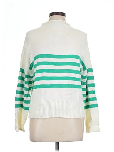 Pre-owned Truth By Republic Turtleneck Sweater In White