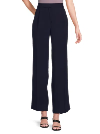 Truth By Republic Women's Crepe Pleated Wide Leg Pants In Night Life