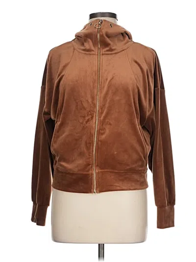 Pre-owned Truth By Republic Zip Up Hoodie In Brown