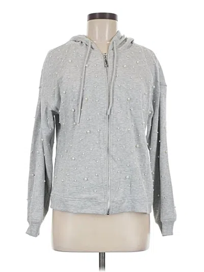 Pre-owned Truth By Republic Zip Up Hoodie In Gray