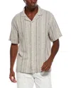 Truth Camp Collar Linen-blend Stripe Shirt