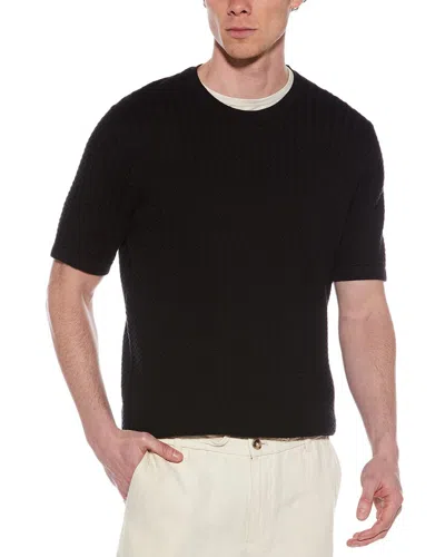 Truth Chevron Knit Crewneck Sweater In Black