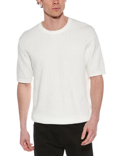 Truth Chevron Knit Crewneck Sweater In White