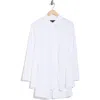 Truth Drop Shoulder Button-up Shirt In White