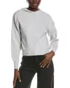 Truth Dropped-shoulder Ribbed Hoodie In Gray