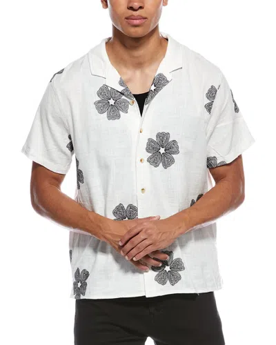 Truth Embroidered Button Shirt In White