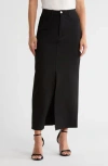 Truth Five-pocket Ponte Maxi Skirt In Black