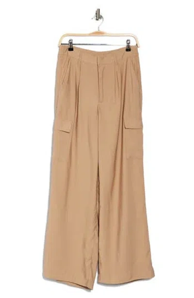 Truth High Waist Wide Leg Pants In Khaki