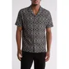 Truth Jacquard Camp Shirt In Black