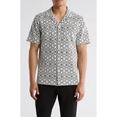 Truth Jacquard Camp Shirt In White