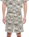 Truth Jacquard Drawstring Shorts In Gray