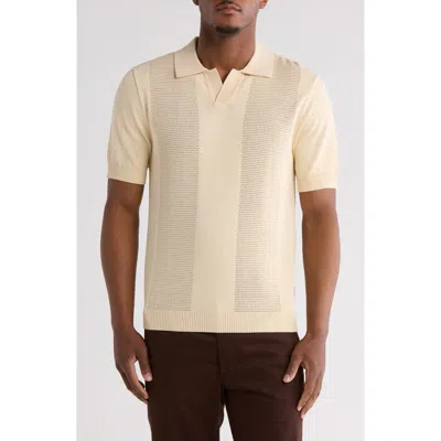 Truth Johnny Collar Pointelle Knit Sweater Polo