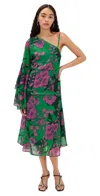 Truth Kara Dress Tea Party Print Green Multi In Tea Party Print Green Multi