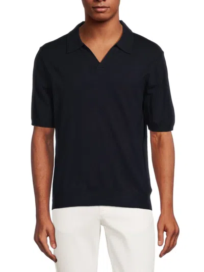 Truth Men's Solid Pullover Polo In Navy