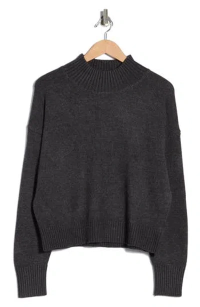 Truth Mock Neck Pullover Sweater In Black