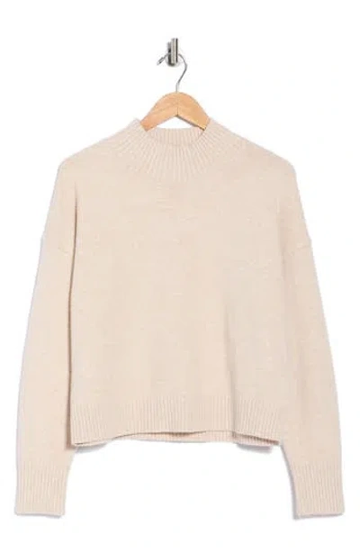 Truth Mock Neck Pullover Sweater In Neutral