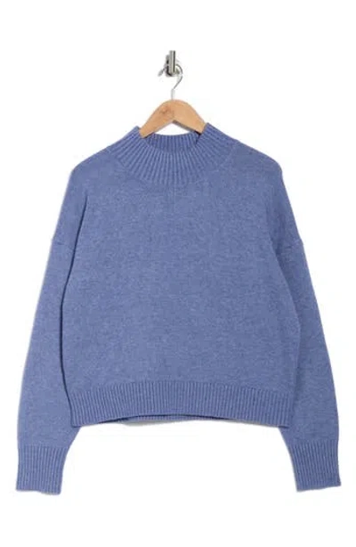 Truth Mock Neck Pullover Sweater In Purple