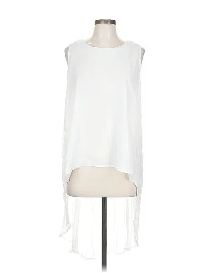 Pre-owned Truth Nyc Sleeveless Blouse In White