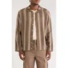 Truth Open Stitch Button-up Shirt In Brown